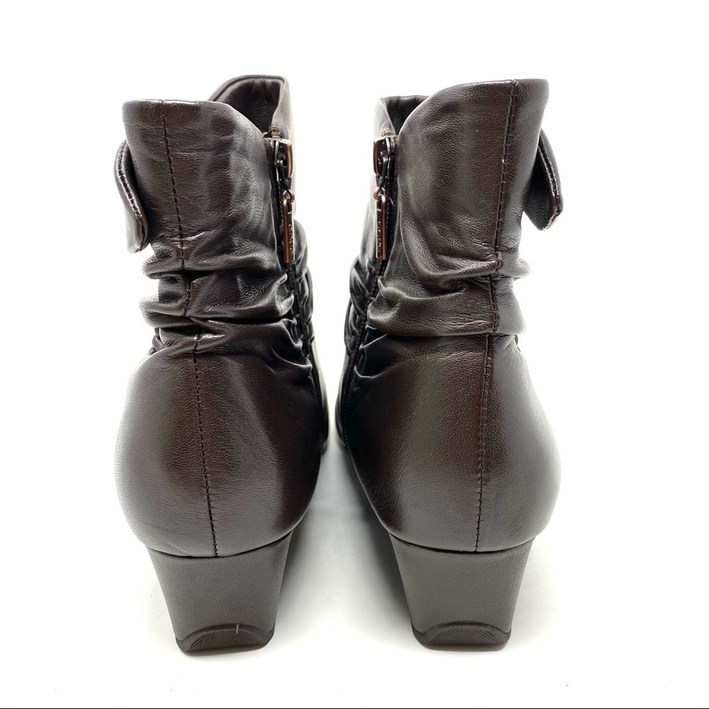 Antia leather Cindy ankle boots Mocha WIDE - Picture 5 of 8